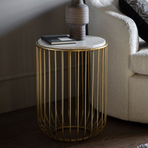 PaulaHome - Riley Side Table Gold